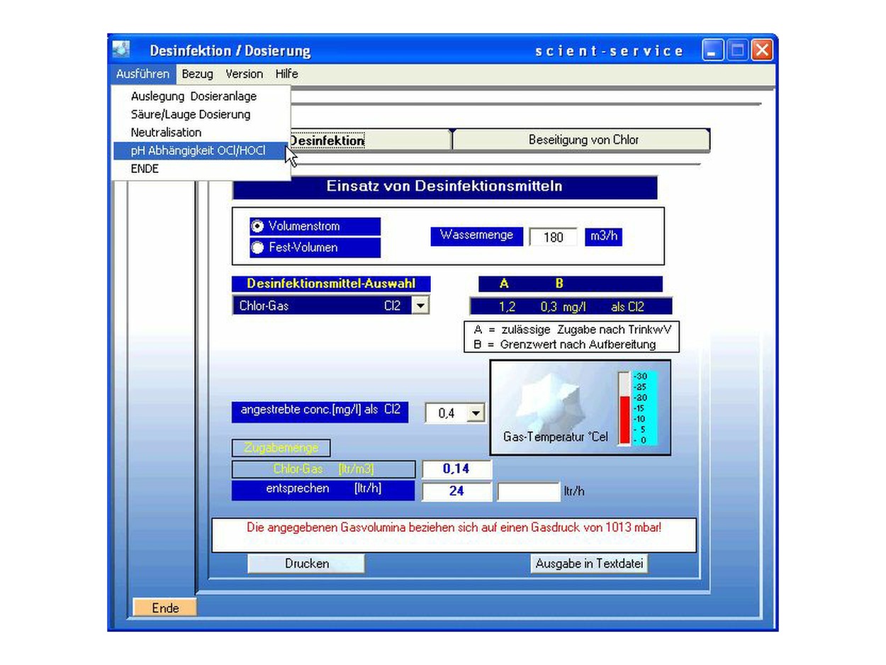 Desinfektion Dosierung